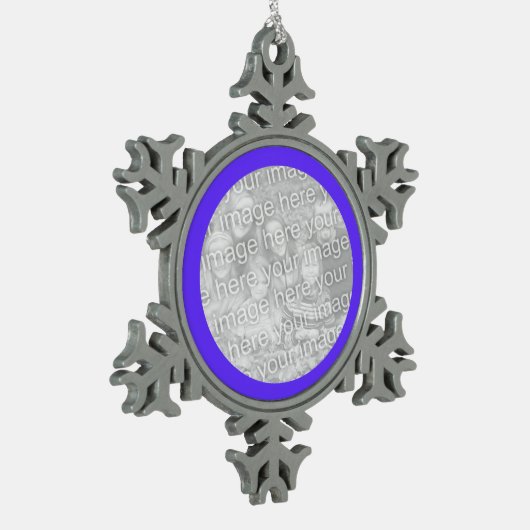 Paarse grens tin sneeuwvlok ornament (Links)
