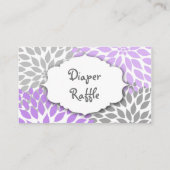 Paarse Grey Dahlia verloting ticket of insert kaar Informatiekaartje (Achterkant)