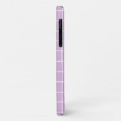 Paarse Grid Hoortelefoonhoes Case-Mate iPhone Case (Achterkant/links)