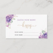 Paarse griep raden hoeveel kussen er zijn informatiekaartje (Voorkant)