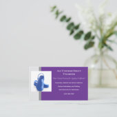 Paarse grijs blauw medische klompen uniform visitekaartje (Staand voorkant)