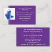 Paarse grijs blauw medische klompen uniform visitekaartje (Voorkant / Achterkant)