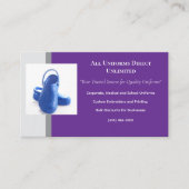 Paarse grijs blauw medische klompen uniform visitekaartje (Voorkant)