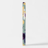 Paarse Grijs Blauwgroen Blauw Sinaasappel Mideeuws iPhone Hoesje (Linkerkant)