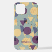 Paarse Grijs Blauwgroen Blauw Sinaasappel Mideeuws iPhone Hoesje (Achterkant)