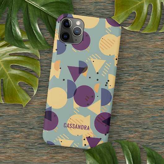 Paarse Grijs Blauwgroen Blauw Sinaasappel Mideeuws iPhone Hoesje