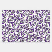 paarse grijs coördinerende kleur thema volleybal inpakpapier vel (Voorkant)