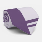 Paarse, grijs gestreept Stropdas (Opgerold)