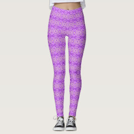 Paarse Grijs Grijs Art Deco Lattice Pattern Gym Yo Leggings