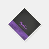 Paarse Grijs Modern Glam Sequins Elegant Chic Servetten (Hoek)