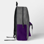 paarse grijs volleybal team kleuren teamnaam bedrukte rugzak (Links)