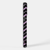 Paarse Grijs Zwart Chevron Patroon iPhone Hoesje (Rechterkant)