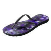 Paarse, Grijs, Zwart en Blauw Abstract Teenslippers (Schuin)