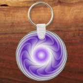 Paarse grijze 3D wervelkolom Moderne Abstracte fra Sleutelhanger (Voorkant)