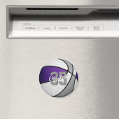 paarse grijze basketbalteamkleuren magneet (Insitu (Vaatwasser))