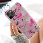 Paarse grijze bloemenbloemen waterverf romantisch  iPhone x hoesje<br><div class="desc">Paarse grijze bloemenpatroon waterverf romantisch bloemenpatroon</div>