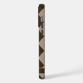 Paarse Grijze Bruine Argyle Patroon iPhone Hoesje (Linkerkant)