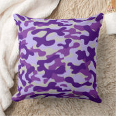 Paarse grijze camouflage kussen (Deken)