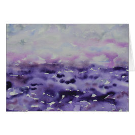 Paarse grijze impressionistische Waterverf Landsch