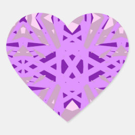 Paarse grijze kunst Deco Valentijn Verloving Fun L Hart Sticker