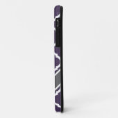 Paarse & grijze Lattice - Aangepaste naam Case-Mate iPhone Case (Achterkant/links)