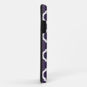 Paarse & grijze Lattice - Aangepaste naam Case-Mate iPhone Case (Achterkant/rechts)