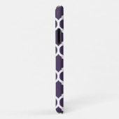 Paarse & grijze Lattice - Aangepaste naam Case-Mate iPhone Case (Achterkant/rechts)
