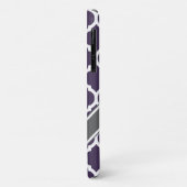 Paarse & grijze Lattice - Aangepaste naam Case-Mate iPhone Case (Achterkant/links)