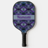 Paarse grijze Medley Boho Chic met naam Pickleball Paddle (Voorkant)