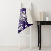 paarse grijze meisjes volleybal blowout sherpa deken (In situ)