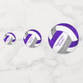 paarse grijze meisjes volleybal verjaardagsgewoont confetti (Voorkanten)