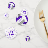 paarse grijze meisjes volleybal verjaardagsgewoont confetti (Groep)