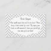 Paarse Grijze Olifant Baby shower Boekaanvraag Informatiekaartje (Achterkant)