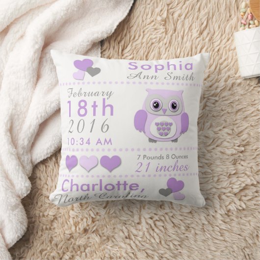 Paarse grijze oraal Sierkussen (Deken)