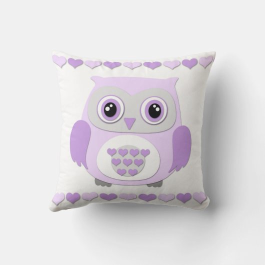 Paarse grijze oraal Sierkussen (Achterkant)