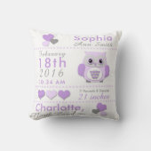 Paarse grijze oraal Sierkussen (Voorkant)