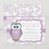 Paarse, grijze, ovende Babyschoenen - 730 Kaart (Voorkant / Achterkant)