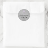 Paarse & Grijze Ring Design Bachelorette Sticker (Tas)