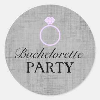 Paarse & Grijze Ring Design Bachelorette Sticker