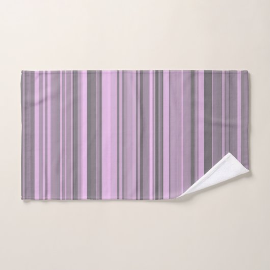 Paarse grijze strepen bad handdoek (Handdoek)