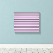 Paarse grijze strepen canvas afdruk (Insitu (Houten vloer))