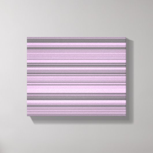 Paarse grijze strepen canvas afdruk (Voorkant)