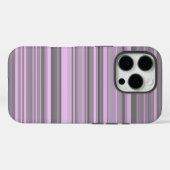 Paarse Grijze Strepen Case-Mate iPhone Case (Achterkant (horizontaal))