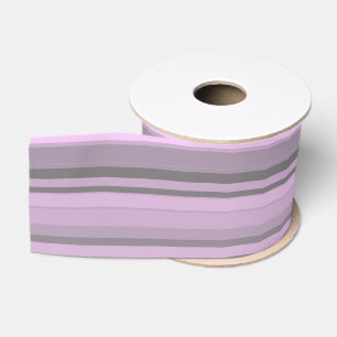 Paarse grijze strepen grosgrain lint