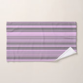 Paarse grijze strepen handdoek (Handdoek)