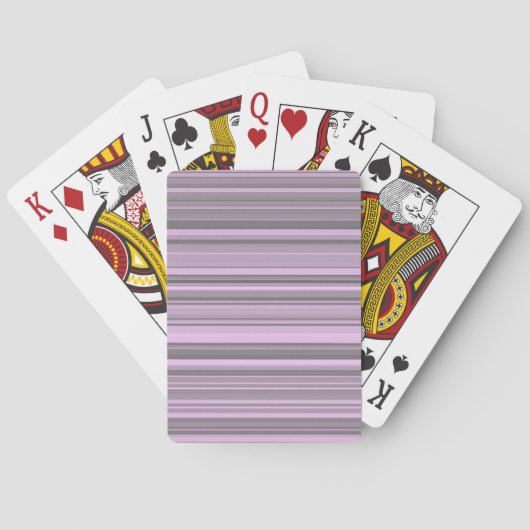 Paarse grijze strepen pokerkaarten (Achterkant)