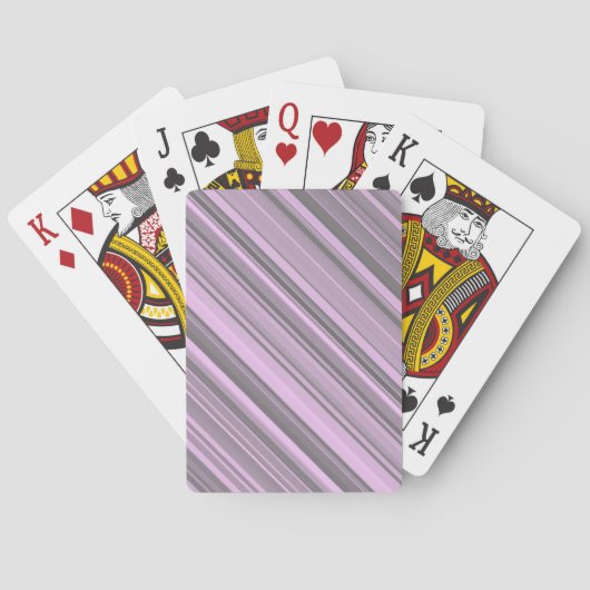 Paarse Grijze Strepen Pokerkaarten (Achterkant)