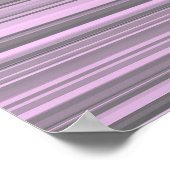 Paarse grijze strepen poster (Hoek)