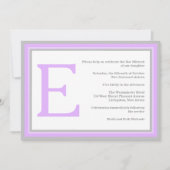 paarse grijze uitnodiging (Voorkant)