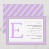 paarse grijze uitnodiging (Voorkant / Achterkant)